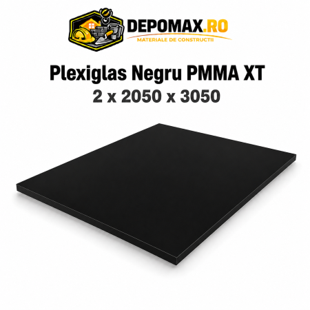 Plexiglas negru PMMA XT 2 x 2050 x 3050 mm